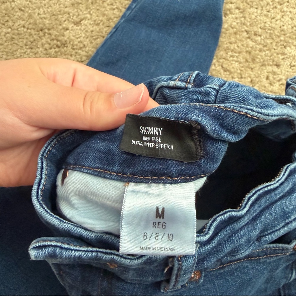 Express Skinny High Rise Classic Blue Denim Jeans - Picture 5 of 5